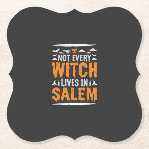 Posavasos De Papel No Toda Bruja Vive En Salem Bruja De Halloween Des