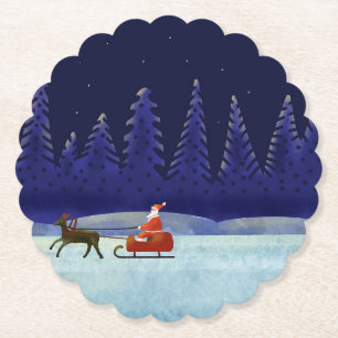 Posavasos De Papel Noche de los Navidades