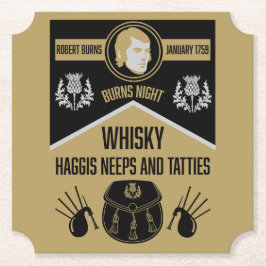 Posavasos De Papel Noche de quemaduras escocesa