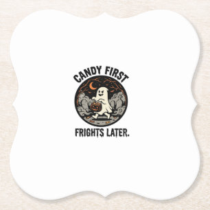 Posavasos De Papel Noche de Terror de Dulces de Halloween