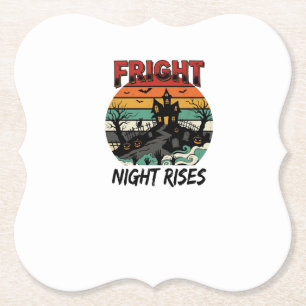 Posavasos De Papel Noche de Terror en el Cementerio de Halloween