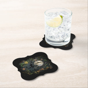 Posavasos De Papel Noche del Fiesta de las brujas