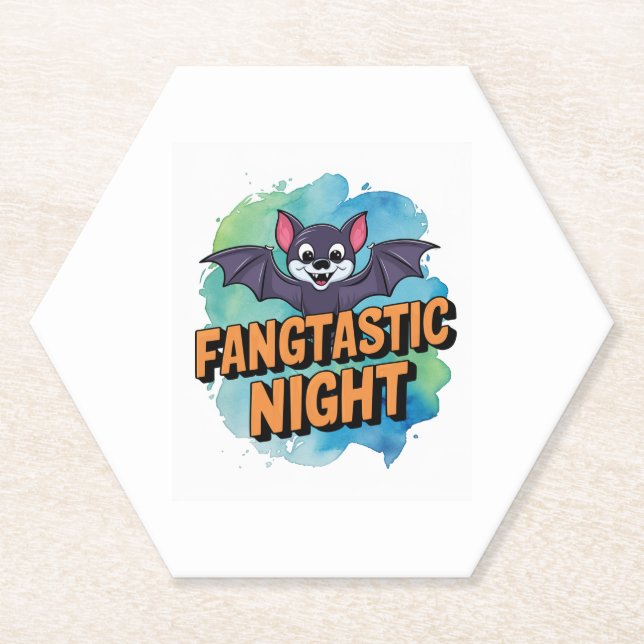 Posavasos De Papel Noche Fangtastic (Anverso)
