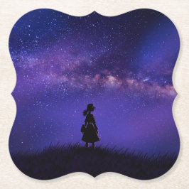 Posavasos De Papel Noche solitaria y estrellada