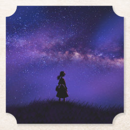 Posavasos De Papel Noche solitaria y estrellada