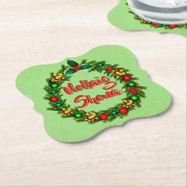 Posavasos De Papel Nollaig Irlandés Shona Feliz Navidad
