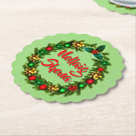 Posavasos De Papel Nollaig Irlandés Shona Feliz Navidad