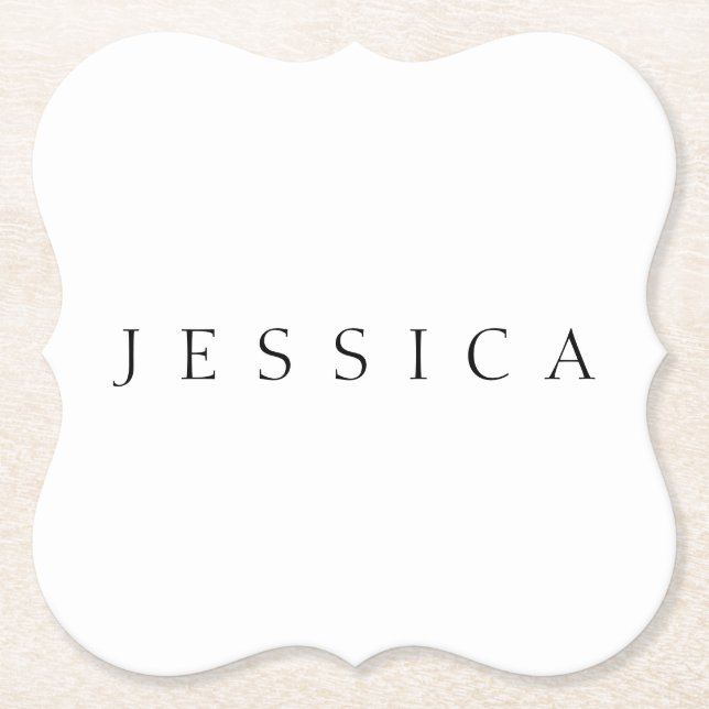 Posavasos De Papel Nombre clásico (o palabra) (Anverso)