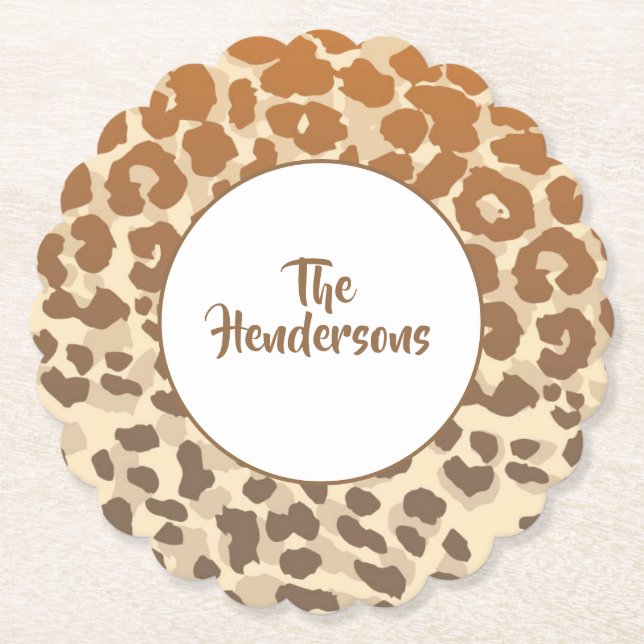 Posavasos De Papel Nombre personalizado del conjunto de los recipient (Anverso)