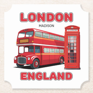 Posavasos De Papel Nombre personalizado Londres Inglaterra