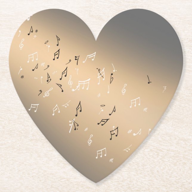 Posavasos De Papel Notas musicales en Moonlight (Anverso)