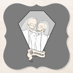 Posavasos De Papel Novias Esqueleto