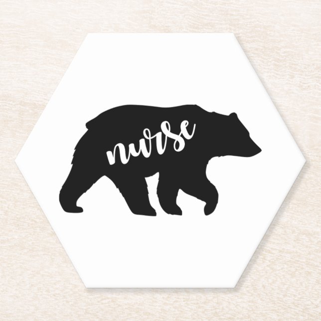 Posavasos De Papel Nurse Bear (Anverso)