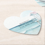 Posavasos De Papel Ocean Beach Coastal Bridal Shower<br><div class="desc">Ocean Beach Coastal Bridal Shower</div>