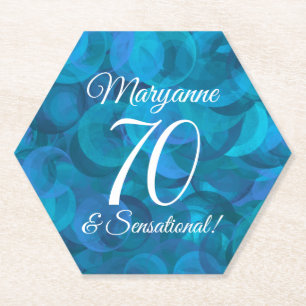 Posavasos De Papel Ocean Blue 70 y la fiesta sensacional de cumpleaño