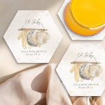 Posavasos De Papel Oh Bebé Ropa de Bebé Dulce Neutral Boho<br><div class="desc">Máster de papel personalizado - perfecto para la ducha de bebé, revelación de género, sorbo y ver etc - con ropa de bebé y estilo rústico natural. El diseño se basa en ropas de bebé y un oso de peluche cubierto por la luna, todo ello colgado de un rústico tendedero...</div>