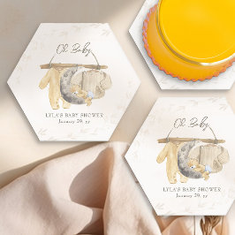 Posavasos De Papel Oh Bebé Ropa de Bebé Dulce Neutral Boho