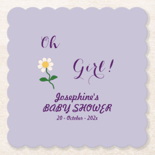 Posavasos De Papel ¡Oh Chica! Cute Daisy Baby Shower Chica