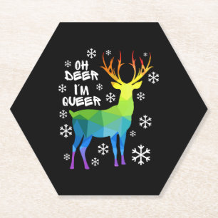 Posavasos De Papel Oh Deer, Soy Navidades Lesbianas Gays De Lgbt.