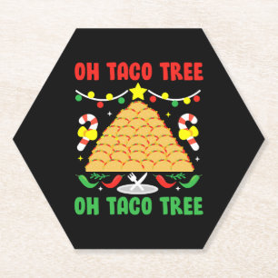 Posavasos De Papel Oh Navidades de Taco Tree Mexican Food Taco Lover