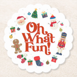 Posavasos De Papel Oh Qué Navidades Divertidos Cumpleaños