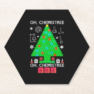 Posavasos De Papel Oh Químist Chemist Tree Funny Science Navidades