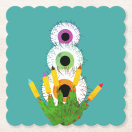 Posavasos De Papel Ojos peludos 