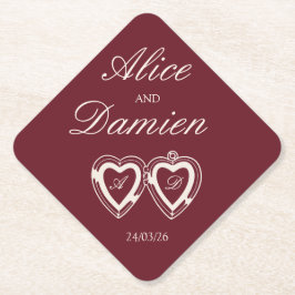 Posavasos De Papel Old Money Elegant Wedding Coaster