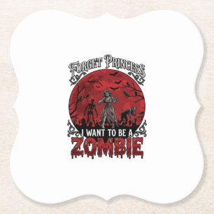 Posavasos De Papel Olvidar Princesa Zombie Luna de Sangre Murciélagos