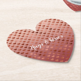 Posavasos De Papel Ombre de los corazones rojos