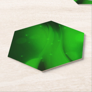 Posavasos De Papel Onda Esmeralda