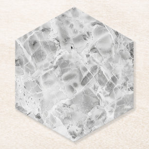 Posavasos De Papel Opulenta Personalizado De Mármol Hexagon Cofer