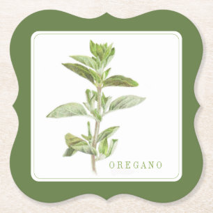 Posavasos De Papel ORÉGANO FRESCO Soportes de Papel Bracket (+texto)