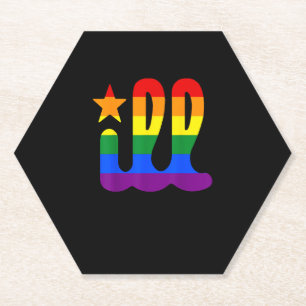 Posavasos De Papel Orgullo arcoiris Amor enfermo Filadelfia Philly Ga