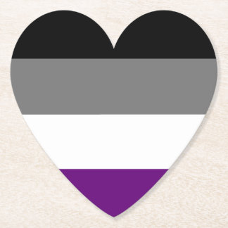 Posavasos De Papel Orgullo asexual Corazón Arcoiris ~ As | Demi | Gri