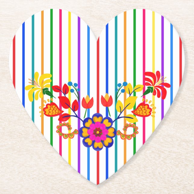 Posavasos De Papel Orgulloso de ser una ducha de bebé latina | Floral (Anverso)