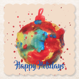 Posavasos De Papel Ornamento artístico del globo, pintura, acuarela