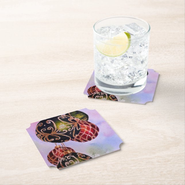 Posavasos De Papel Ornamentos de bolas para navidades (In situ)