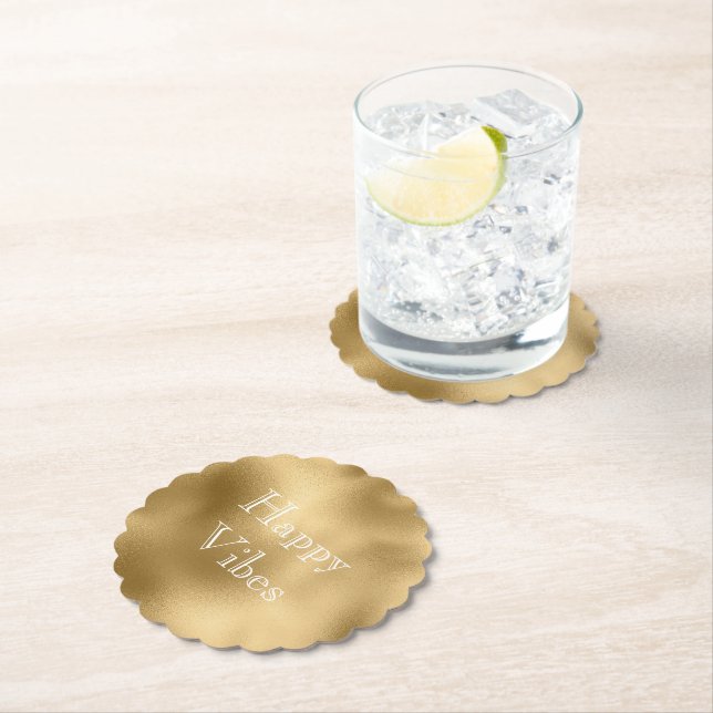 Posavasos De Papel Oro de moda (In situ)