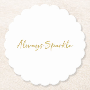 Posavasos De Papel Oro Glitz Siempre Brilla