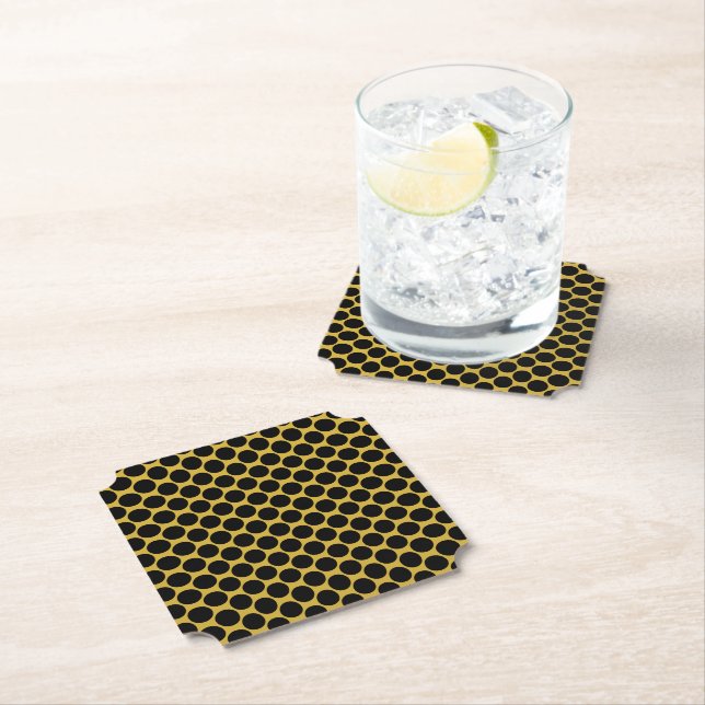 Posavasos De Papel Oro metálico con billete estilo Punto Negro (In situ)