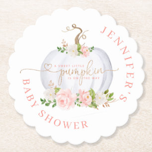 Posavasos De Papel Oro rosa Rubor Pequeña calabaza