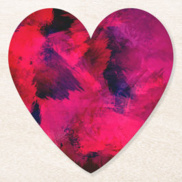 Posavasos De Papel Oscuro rojo y morado negrita y resumen moderno