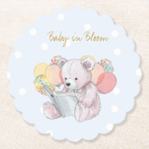Oso de peluche leyendo un libro Baby in Bloom
