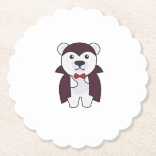 Posavasos De Papel Oso Polar Halloween Cute Devil Kids Vampido