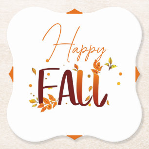 Posavasos De Papel Otoño/Hojas de otoño