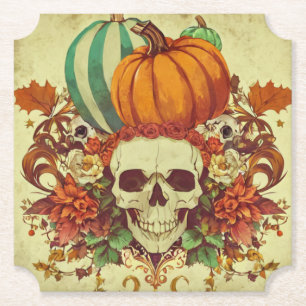 Posavasos De Papel Otoño/otoño/Halloween/calabaza/esqueleto