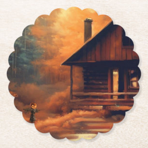 Posavasos De Papel Otoño/otoño/Halloween/pintura rústica