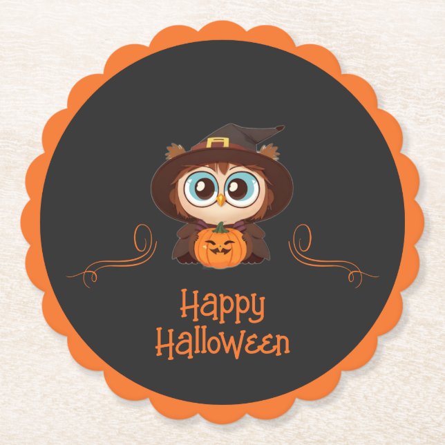 Posavasos De Papel Oveja/Otoño/Otoño/Halloween/calabaza (Anverso)