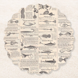 Posavasos De Papel Página de catálogo de señuelos de pesca antiguos I